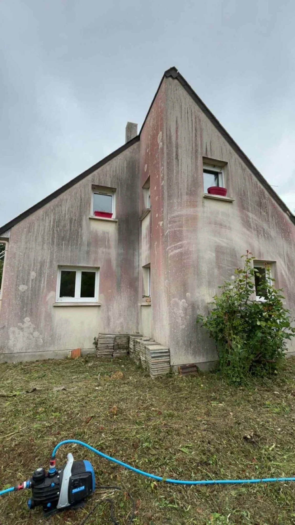 Façade avant nettoyage